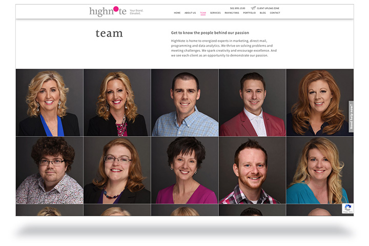 HighNote Website Team Page